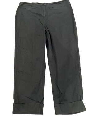 Requirements Black Cotton Womens Dress Pants Size M